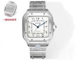 THB Factory Cartier Stainless Steel Bracelet Santos Middle East Version Tape Silver Steel Case Diameter 39.8mm watch